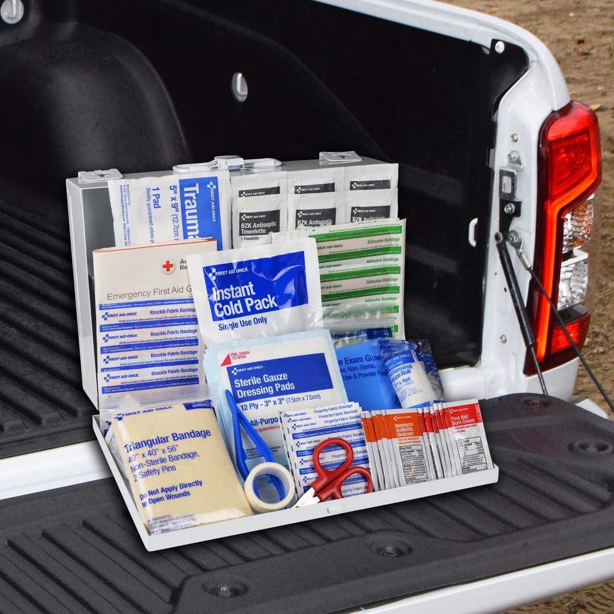 First Aid Only 9302-25M 25-Person Contractor's First Aid Kit for Home Renovation, Job Sites, and Construction Vehicles, 178 Pieces, White - Image 8