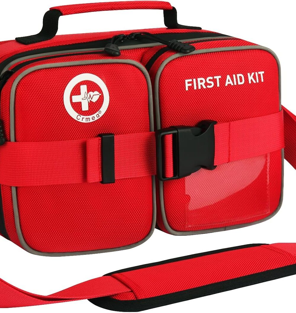 516 Piece First Aid Kit for Car, Travel & Home, FSA Eligible HSA Items - Large Professional Waterproof Compact Labeled Emergency Kit with Molle Shoulder Strap for Camping, Hiking & Survival
