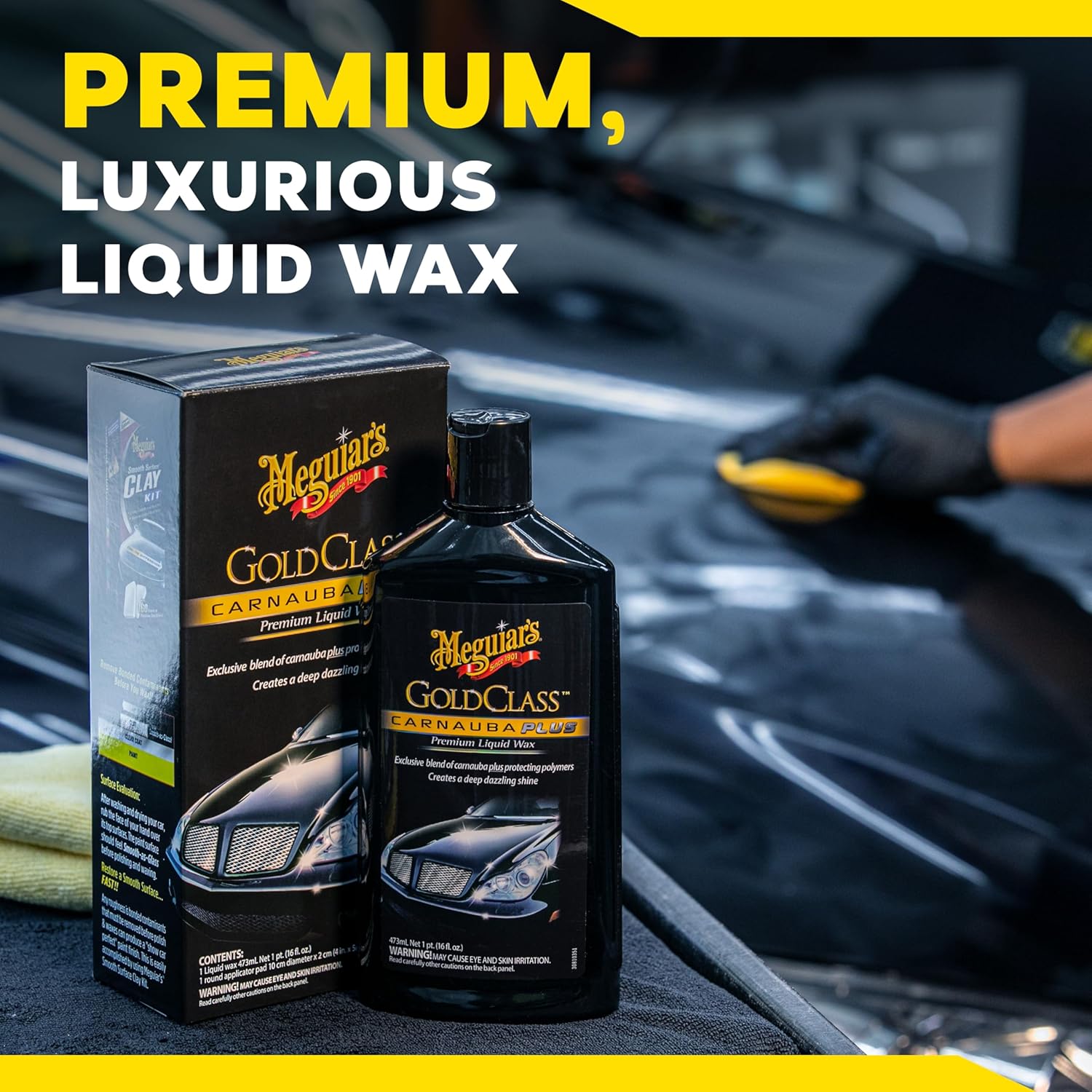 Meguiar's Gold Class Carnauba Plus Premium Liquid Wax Kit, 16 Oz | Car Detailing Kit with a Pure Carnauba Wax Blend and a Foam Applicator Pad for Keeping Glossy Paint Protected Like a Pro - Image 9