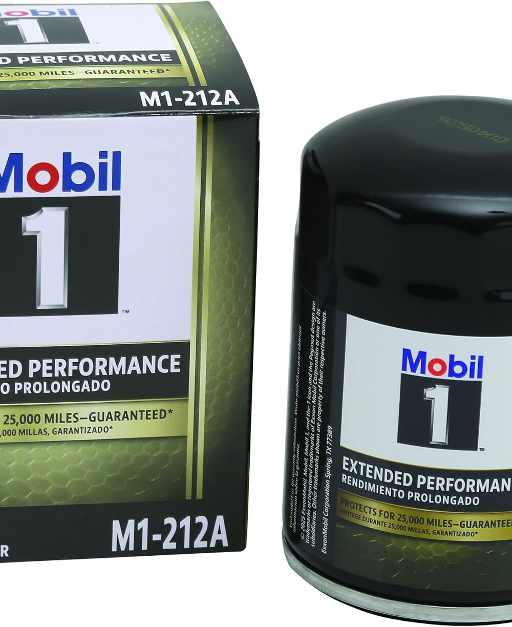 Mobil 1 M1-212A Extended Performance Oil Filter, 1 Pack | Synthetic Blend, High Efficiency 25,000 Mile Protection